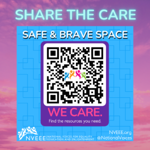 Window Cling - Safe & Brave Space - Abstract Squares Background